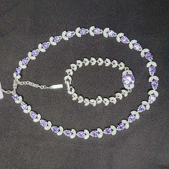 Napier Purple Necklace and Bracelet Set - Picture 1 of 7